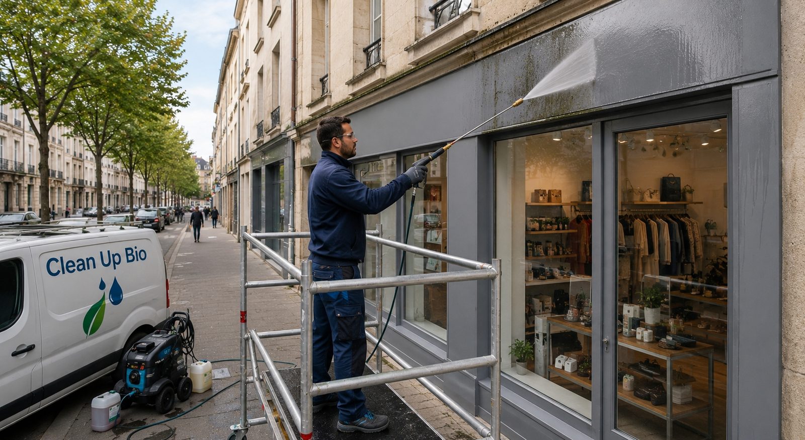 Façade rénovée par Soft-Washing — Clean Up Bio
